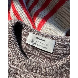 Petiteknit - Label Med babystrrelser - 1 Stk