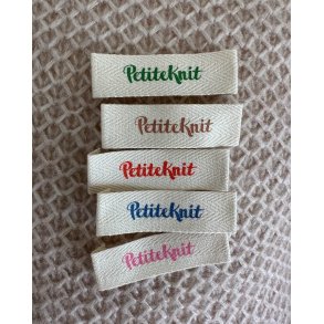 Tekstillabel med teksten 