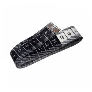 Mlebnd 150 cm Sort/Hvid