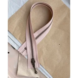 YKK Lynls 6mm Antik Messing 20 / 35 / 45 cm Pudderrosa