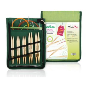 KnitPro - BAMBOO Udskiftelige Rundpindes�t XL - 5 str. 6-10mm (22543)