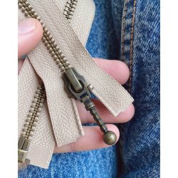 YKK Lynls 6mm Antik Messing 20 / 35 / 45 cm Sand