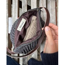 Petiteknit - For til Taske med rund bund -  48 cm. Brun