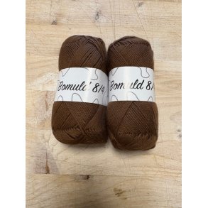 Bomuld 8/4 Fv. 44 Brun - PAKKE MED 10 NGLER 