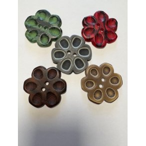 Prydknap Stor i h�rd poly 4,5 Cm Blomst