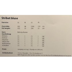 Bella By Permin - Stribet bluse  - Enkeltopskrift / Nr. 893252