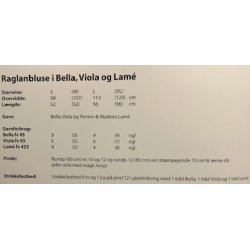 Bella By Permin - Raglan bluse  - Enkeltopskrift / Nr. 893253