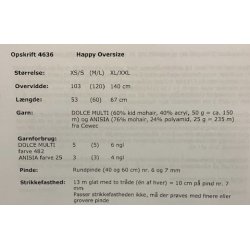 Happy Oversize - Cewec - Enkeltopskrift nr 4636