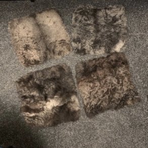 Sdehynde Brun/Gr 40 x 40 cm. Islandsk Freskind KORTHRET 4 stk