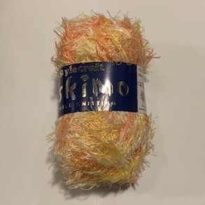 Pelsgarn Eskimo. Fv. 107 Gul/Orange Multi