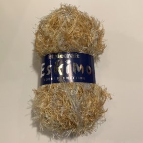 Pelsgarn Eskimo. Fv. 106 Messing/Natur Multi