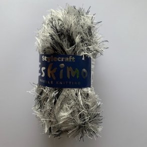 Pelsgarn Eskimo. Fv. 09 Slv/Sort