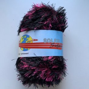 Pelsgarn Safari Fv. 408 - Sort/Lilla