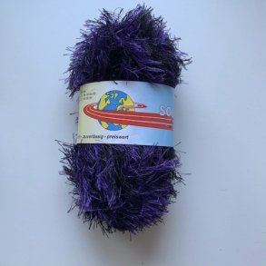 Pelsgarn Safari Fv. 407 - Sort/Mrk lilla