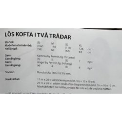 Kamma By Permin - Loose Tr�je I To Tr�de - Enkeltopskrift / Nr. 899503