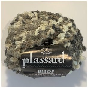 Plassard Bibop Effektgarn - Fv. 16A Gr/Hvid/Gul/koks Multi