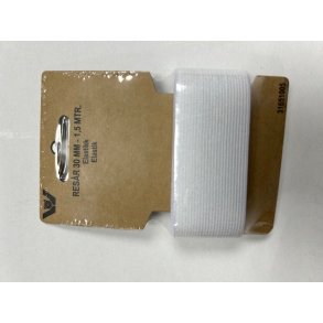 Elastik 30mm - 1,50 M Hvid