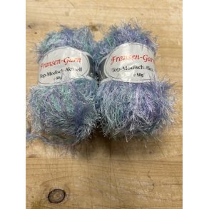 Fransen Pelsgarn fra G-B. Fv.137 Lys Lilla/Turkis