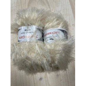 Fransen Pelsgarn fra G-B. Farve 100 Natur