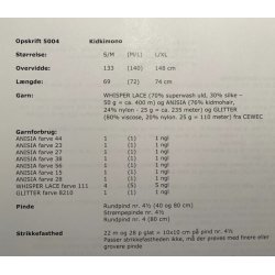 Kidkimono i Whisper - Cewec - Enkeltopskrift nr 5004