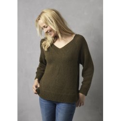 "Old School" Bluse med v-hals - Cewec - Enkeltopskrift nr 3815