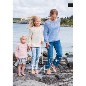 TIRIL 5 - BARNEGENSER MED HULLMNSTER - Enkeltopskrift Sandnes Garn