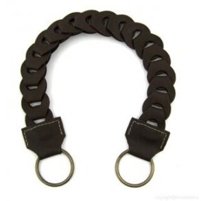 H�ndtag til taske i knyttet l�der - Brun (no.57309)