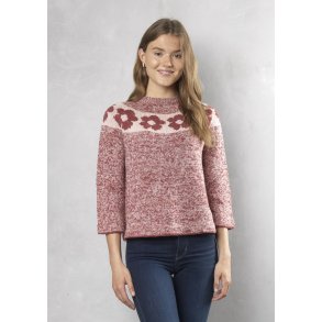 Blomstersweater i Whisper - Cewec - Enkeltopskrift nr 5003