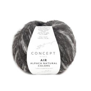 Concept By Katia - Air Alpaca Natural Fv. 205 Sort/Gr
