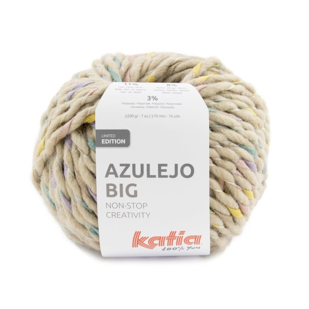 Katia - Azulejo Big Fv. 502 Beige / Pastel / Bl / Gul Multi