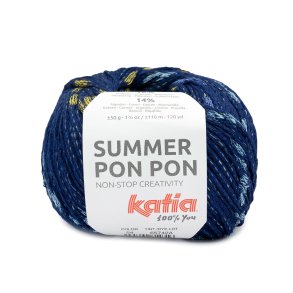 Katia - Summer Pon Pon Fv 54 Ocean blue-Light blue-Okker