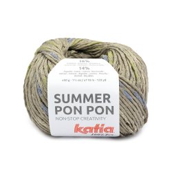 Katia - Summer Pon Pon Fv 52 Pale brown-Khaki -Jeans