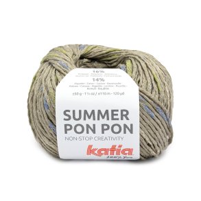 Katia - Summer Pon Pon Fv 52 Pale brown-Khaki -Jeans