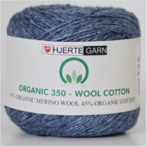 HJERTEGARN - ORGANIC 350  WOOL COTTON